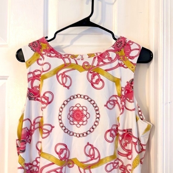 Women’s J. McLaughlin Sleeveless Polyester & Spandex Red & Gold Top Size XL - Picture 3 of 8